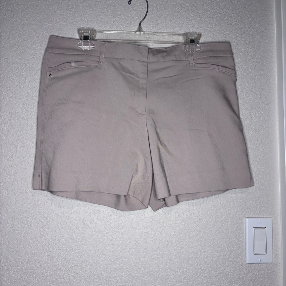 Tahari Tan Bermuda Shorts Classic Fit